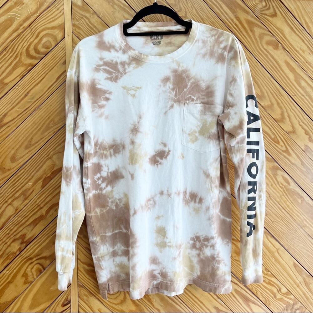 VS Pink Tie Dye Long Sleeve Tee